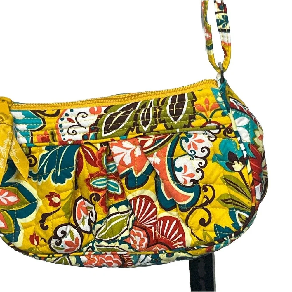 Vintage Vera Bradley Crossbody Bag Cassidy Provencal Yellow Floral Purse Quilted